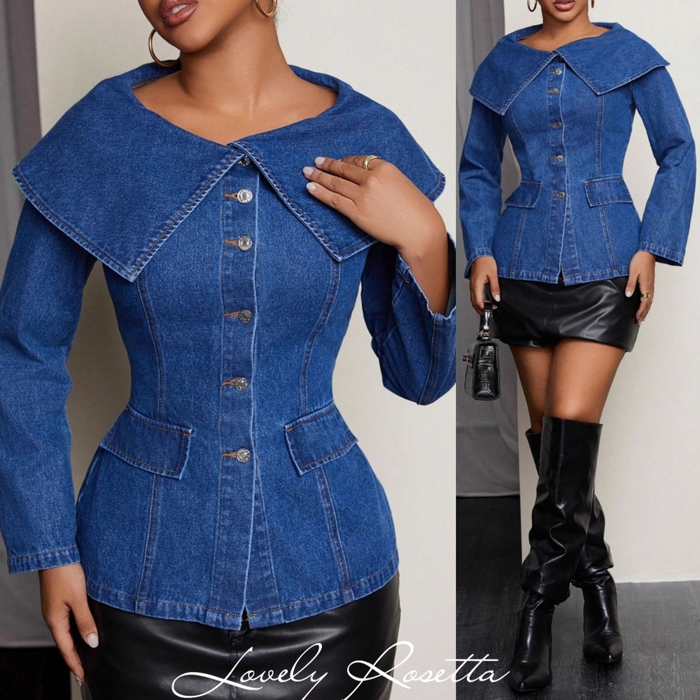 Stylish Blue Denim Top